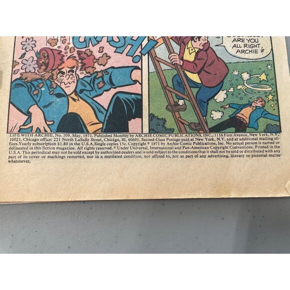 Archie Series Life With Archie #109 May 1971 Spring Fever Comic Bagged Boarded - Picture 6 of 6